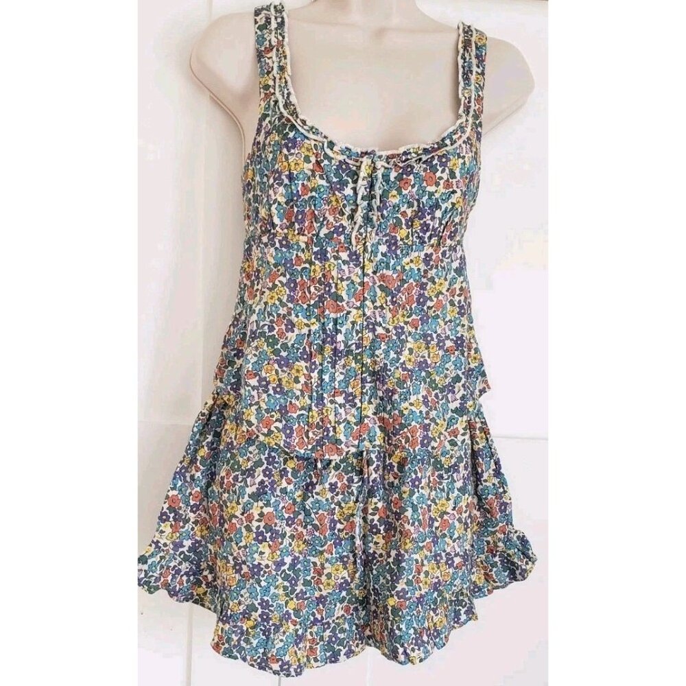 NEW FREE PEOPLE ELLIA PRIMARY FLORAL ELLIA SET XSMALL - Picture 4 of 15